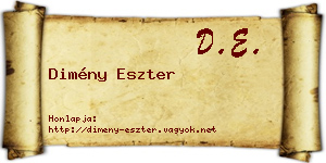 Dimény Eszter névjegykártya