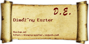 Dimény Eszter névjegykártya