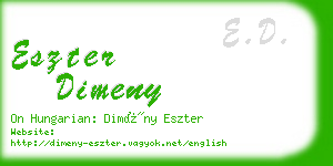 eszter dimeny business card